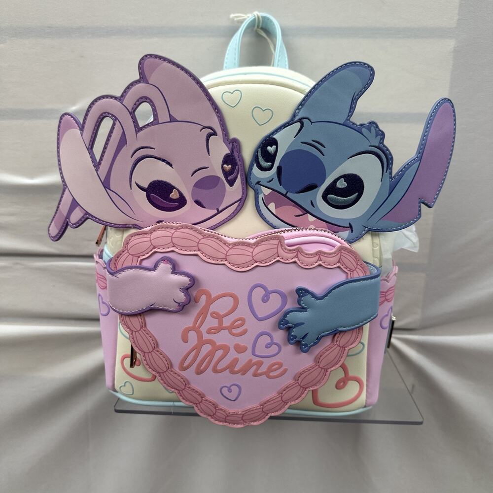 Loungefly Stitch & Angel Be Mine Mini Backpack NWT